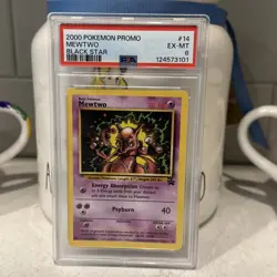 2000 POKEMON PROMO BLACK STAR #14 MEWTWO PSA 6 FRESH GRADE - Image 1