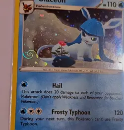 HD GALAXY SWIRL 🌀💫 Glaceon SWSH192 Cosmos Holo Black Star NM - Image 4