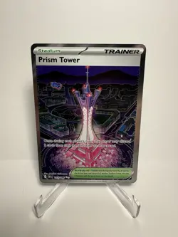 Prism Tower 111/086 Holo Ultra Rare Pokemon ME04: Chaos Rising NM - Image 1