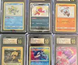 6 Graded Pristine 10 Pokemon Cards - Image 1