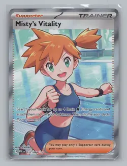 Misty's Vitality 111/084 ME05: Pitch Black NM Pokemon TCG Ultra Rare - Image 1