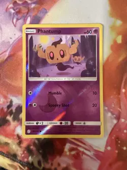 Pokemon TCG Phantump Sun & Moon - Cosmic Eclipse 93/236 Reverse Holo Common LP - Image 1