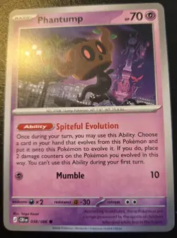 Phantump 038/086 Common Mega Evolution: Chaos Rising Pokemon TCG - Image 1