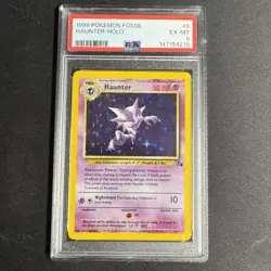PSA 6 1999 POKEMON FOSSIL #6 HAUNTER-HOLO - Image 1