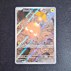 Stunfisk 202/191 Pokemon Sv08 Surging Sparks Illustration Rare Holo EN - Image 1