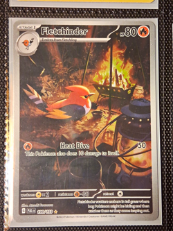 Pokemon TCG Fletchinder Sv02 Paldea Evolved Illustration Rare Holo EN - Image 1
