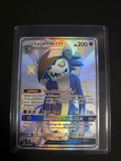 Pokemon TCG Lycanroc GX Hidden Fates Sv66/Sv94 Holo Full Art - Image 1