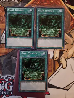 YUGIOH 3X GIANT TRUNADE LCJW-EN063 COMMON 1ST EDITION NM - Image 2