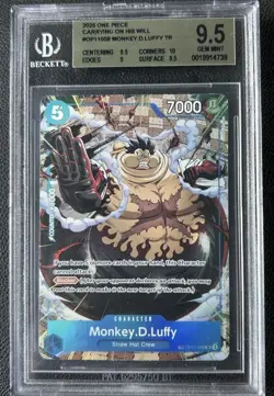 Monkey D. Luffy OP11-058 Treasure Rare TR Holo BGS 9.5 - One Piece - Image 1