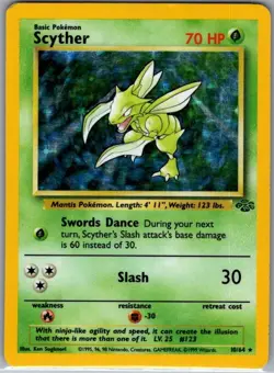 Scyther 10/64 Holo Jungle - Pokemon Card - NM - Image 1