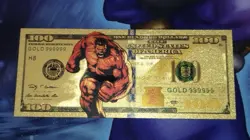 Billet Hulk Rouge Marvel OR Banknote Gold Dore card carte Red Goodies Ticket - Image 1