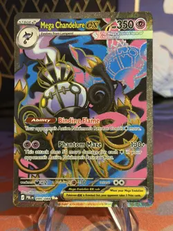Mega Chandelure EX 099/084 Pitch Black Pokemon Card English - (NM) - Image 1