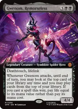 Foil - Gwenom, Remorseless (Extended Art) - 256 / NM / English MTG - Image 1