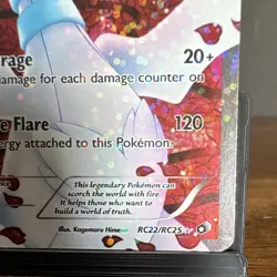 Pokemon TCG Reshiram Full Art Holo Ultra Rare Legendary Treasures RC22/RC25 - Image 5