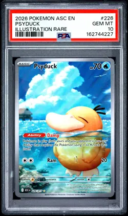 2026 POKEMON ASC EN-ASCENDED HEROES ILLUSTRATION RARE #226 PSYDUCK PSA 10 - Image 1