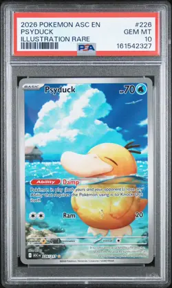 2026 POKEMON ASC EN-ASCENDED HEROES ILLUSTRATION RARE #226 PSYDUCK PSA 10 - Image 1
