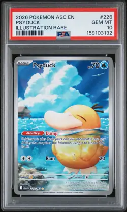 2026 POKEMON ASC EN-ASCENDED HEROES ILLUSTRATION RARE #226 PSYDUCK PSA 10 - Image 1