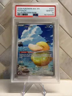 2026 POKEMON ASC EN-ASCENDED HEROES ILLUSTRATION RARE #226 PSYDUCK PSA 10 - Image 1
