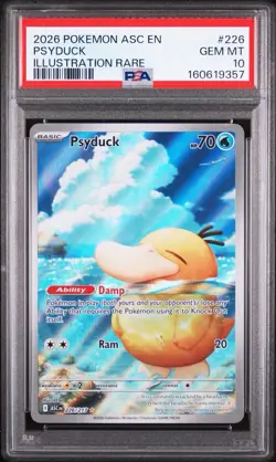 2026 POKEMON ASC EN-ASCENDED HEROES ILLUSTRATION RARE #226 PSYDUCK PSA 10 - Image 1