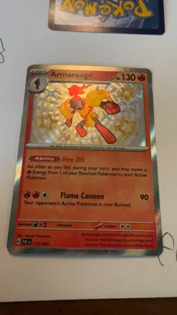 Armarouge 115/091 Shiny Rare Paldean Fates Pokemon Near Mint - Image 1