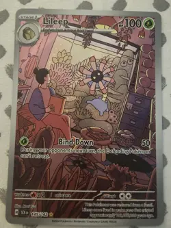 Pokemon Lileep 145/142 SV07 Stellar Crown Illustration Rare Full Art Holo - Image 1