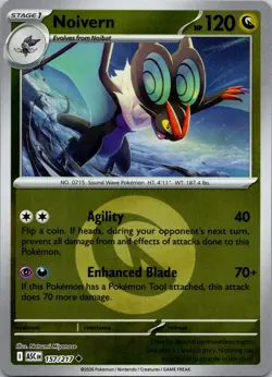 Noivern (Energy Symbol Pattern) 157/217 Ascended Heroes Pokemon Reverse Holo NM - Image 1