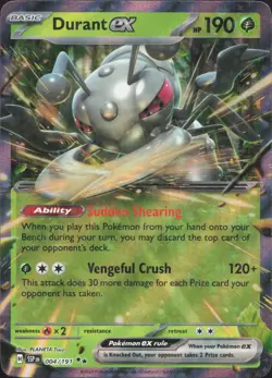 Pokemon Durant ex 004/191 Double Rare Surging Sparks Holo Near Mint - Image 1