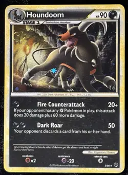 🌀🌀DOUBLE SWIRL🌀🌀 Houndoom Holo Rare Undaunted Pokemon TCG🌀🌀 - Image 1