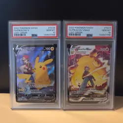 Sequential PSA 10 | Pikachu V TG16/TG30 Pikachu Vmax TG17/TG30 | LOR Pokemon TCG - Image 1