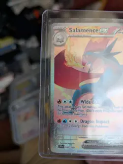 Pokemon TCG Salamence EX Journey Together Holo Chumlee auto on toploader - Image 5