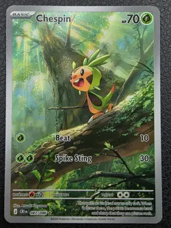 Chespin 087/086 Holo Chaos Rising Pokemon NM - Image 1