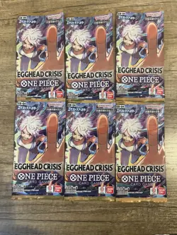 6 Pack One Piece Card Game EB-04 Box / Pack EGGHEAD CRISIS Japanese New Bandai - Image 1