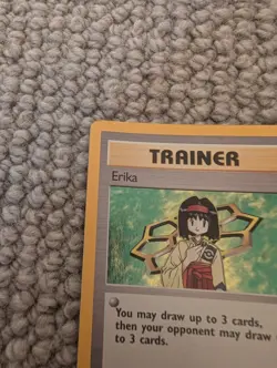 Pokemon TCG Erika Trainer Gym Heroes Holo Card 16/132 WOTC Rare - Image 4