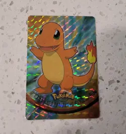 Charmander #04 Vintage Topps Vending Prism Holo Foil Sticker Card NM/MINT - Image 1