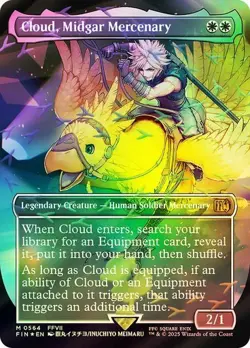 Cloud, Midgar Mercenary CHOCOBO TRACK FOIL - 0564 - Final Fantasy FIN MTG - Image 1