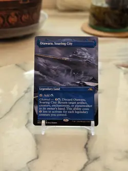 MTG Otawara, Soaring City (Borderless) Kamigawa: Neon Dynasty Regular NM - Image 1