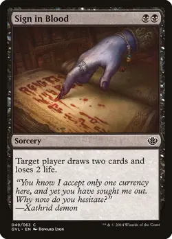 Sign in Blood - 49 / English / Near Mint MTG - Image 1