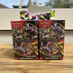 2x Pokemon TCG Mega Evolution Pitch Black Booster Bundle 6 Packs New And Sealed - Image 1