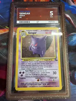Pokemon TCG Gengar Fossil Holo Rare Card 5/62 Ace 5 - Image 1