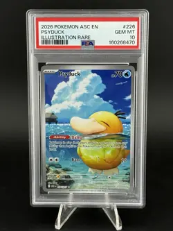 2026 POKEMON ASC EN-ASCENDED HEROES ILLUSTRATION RARE #226 PSYDUCK PSA 10 - Image 1