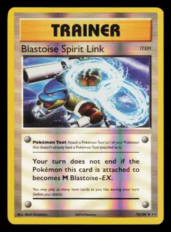 Blastoise Spirit Link 73/108 Uncommon Evolutions Pokemon Reverse Holo Damaged - Image 1