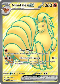 Holofoil - Ninetales ex - 186/165 - 186/165 / LP / English Pokemon TCG - Image 1