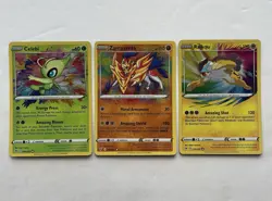 Pokemon TCG Amazing Rare Lot Of 3; Celebi Raikou & Zamazenta NM - Image 1