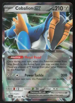 Cobalion ex 064/086 Double Rare Chaos Rising Pokemon Holo Near Mint - Image 1