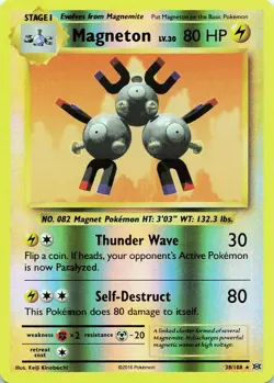 POKEMON Magneton #38/108 Reverse Holo XY - Evolutions NM - Image 1