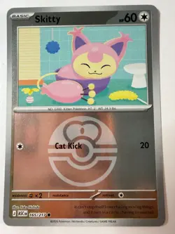 Skitty (Love Ball) 165/217 Reverse Holo ME: Ascended Heroes Pokemon NM - Image 1