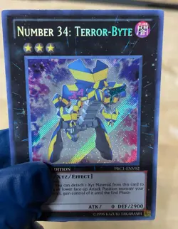 Yugioh TCG Number 34: Terror-Byte PRC1-ENV02 Secret Rare Limited Edition NM - Image 2