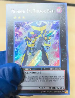 Yugioh TCG Number 34: Terror-Byte PRC1-ENV02 Secret Rare Limited Edition NM - Image 3