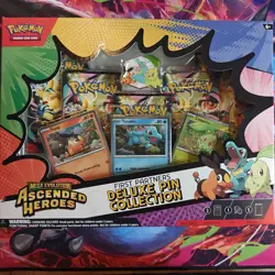 Pokemon TCG Ascended Heroes First Partners Deluxe Pin Collection New & Sealed - Image 1