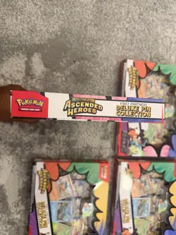 Pokemon TCG Ascended Heroes Deluxe Pin Collection X4 Brand New Sealed - Image 2